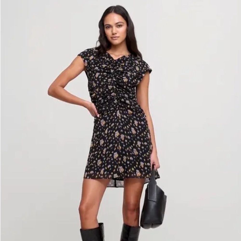 NWT Banana Republic GEORGETTE RUCHED-FRONT MINI DRESS